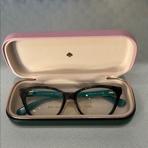 Kate Spade Carolan Tortoise and Teal Glasses